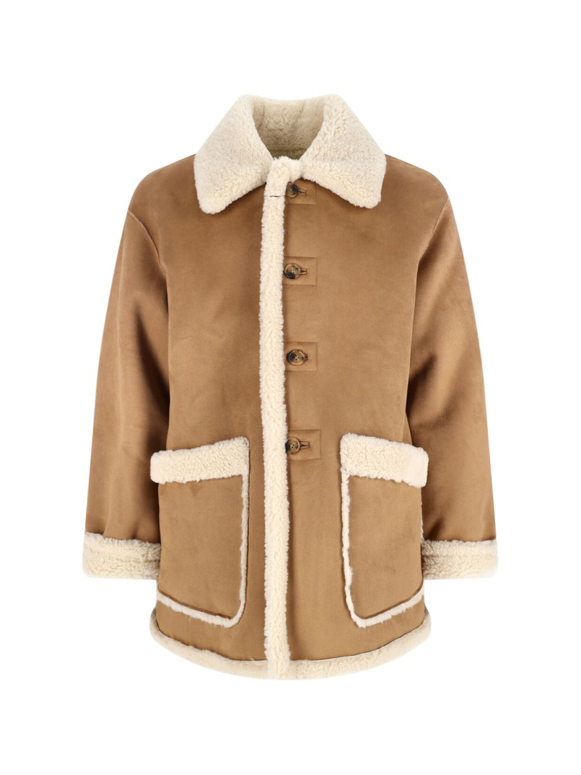 DUNST Structured Casual Jacket In Rich Brown Tone Neutraal
