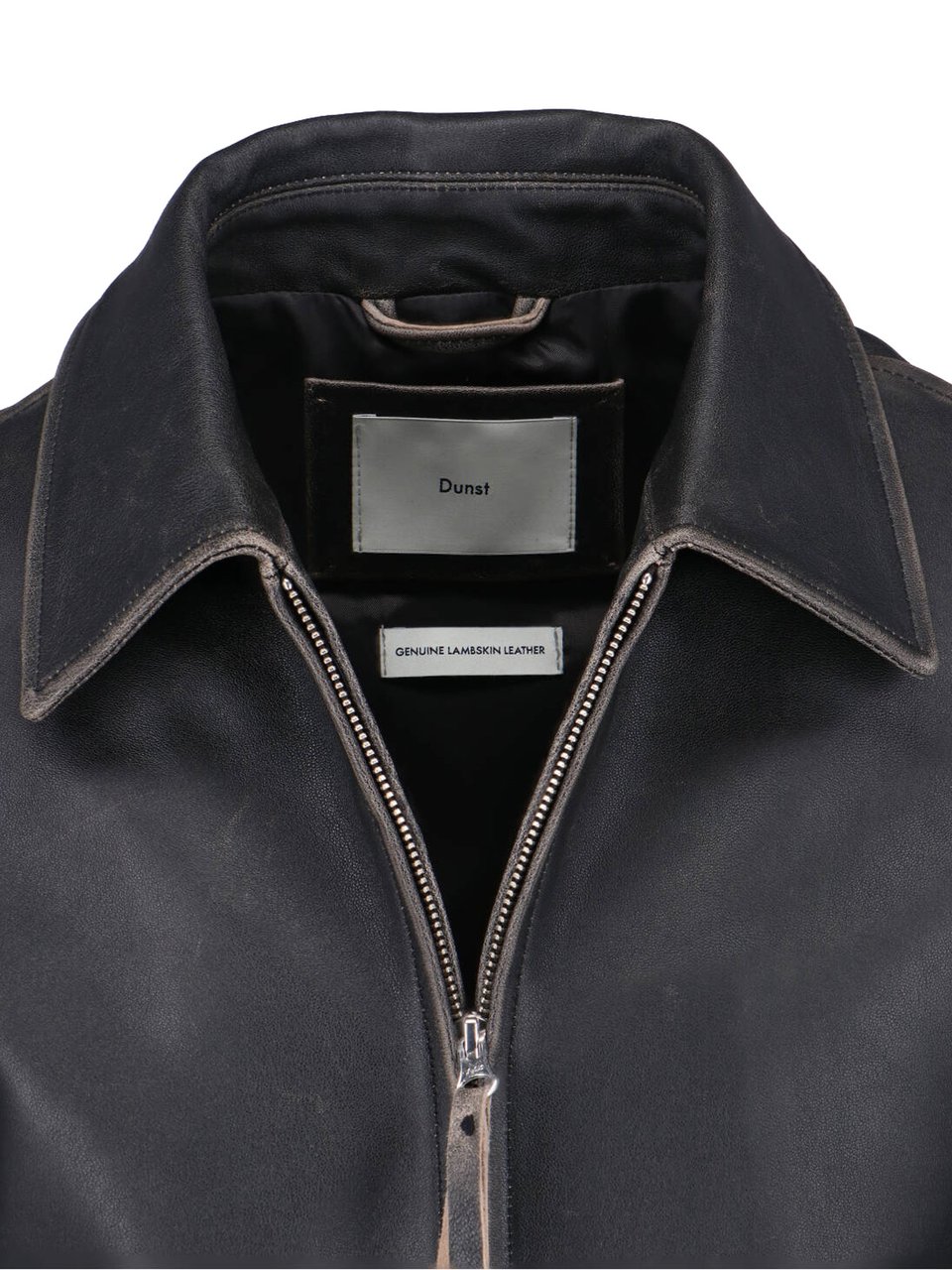 DUNST Black Lambskin Bomber Jacket Zwart
