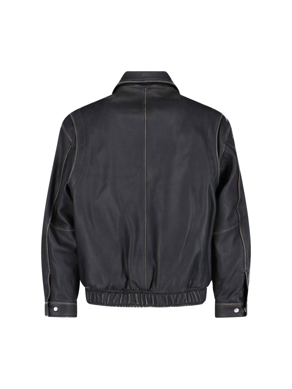 DUNST Black Lambskin Bomber Jacket Zwart