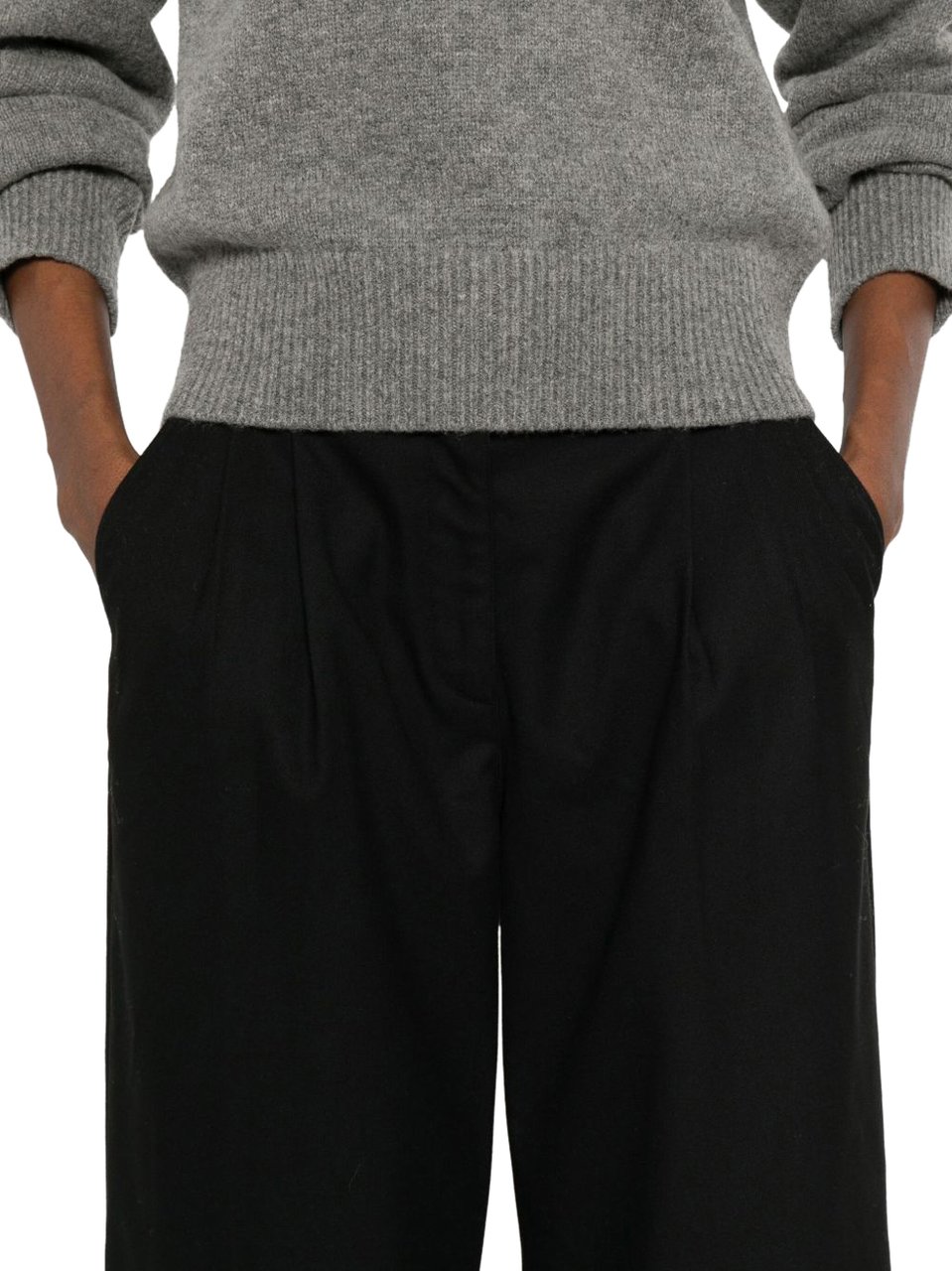 DUNST Trousers Black Zwart