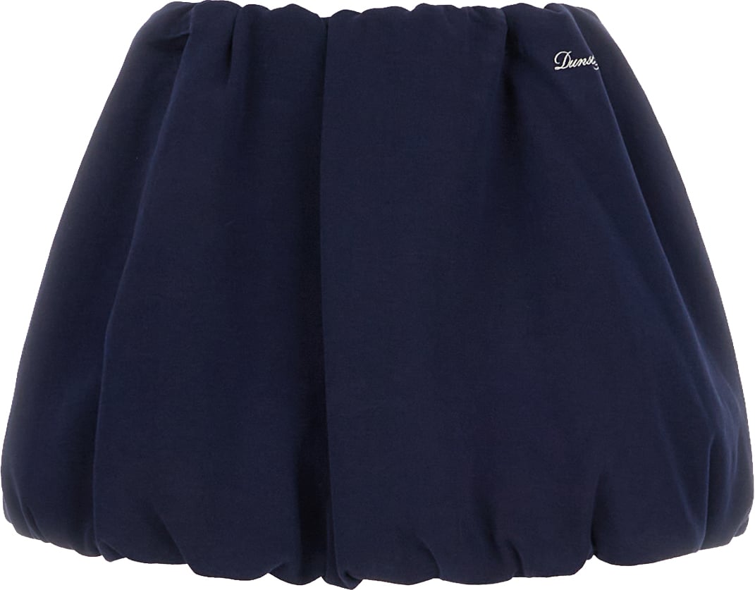 Dunst Navy blue cotton blend mini skirt Blauw