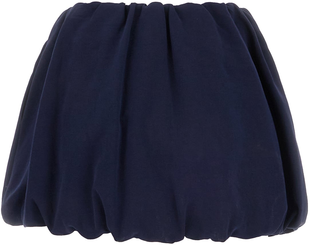 Dunst Navy blue cotton blend mini skirt Blauw