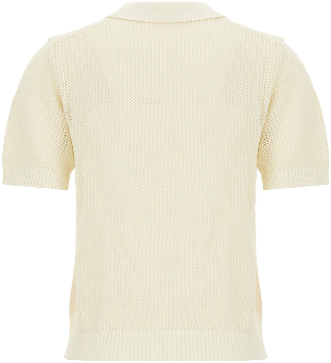 Dunst Pastel yellow cotton blend polo shirt Geel