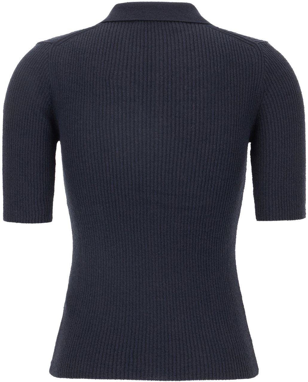 Dunst Navy blue cotton blend polo shirt Blauw