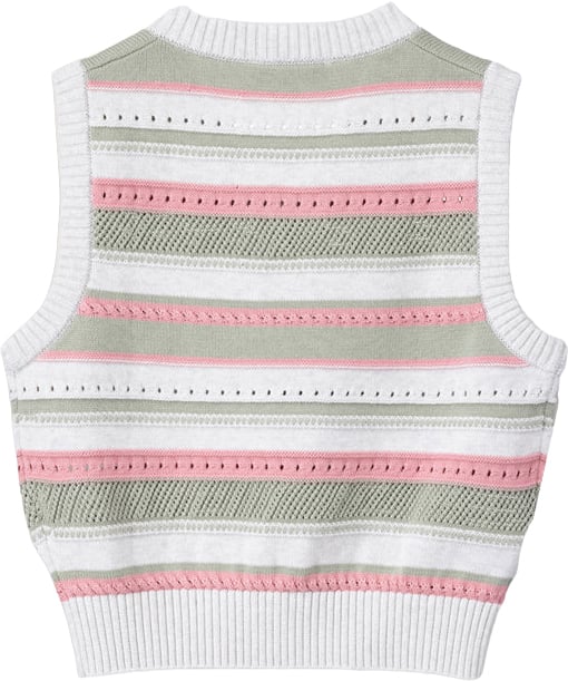 DUNST Vest Unisex Crafted Knit Ivory / Mint Divers