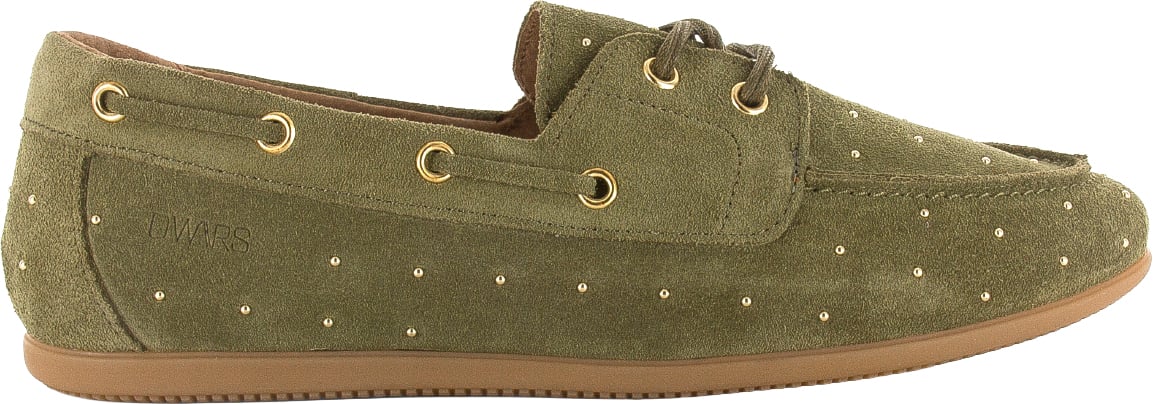 Dwars DWRS label Latty small studs olive Groen
