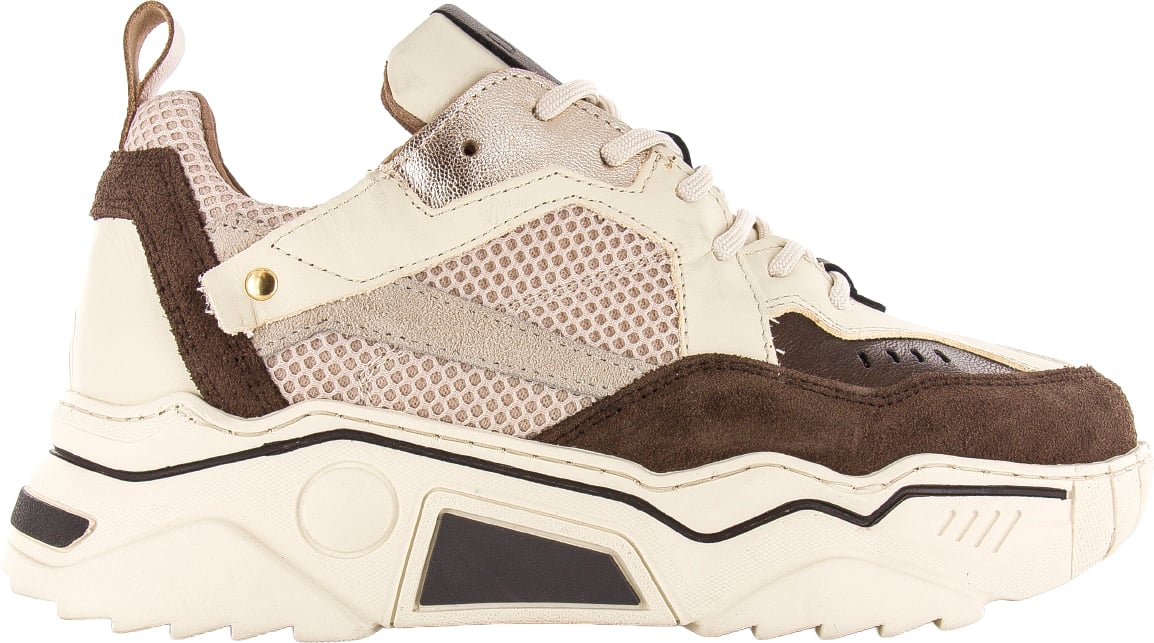 Dwars DWRS PLUTO off white dark brown Beige