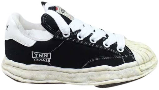 Maison Mihara Yasuhiro Maison Mihara Yasuhiro Canvas Low Distressed Midsole 'Black/White' Zwart