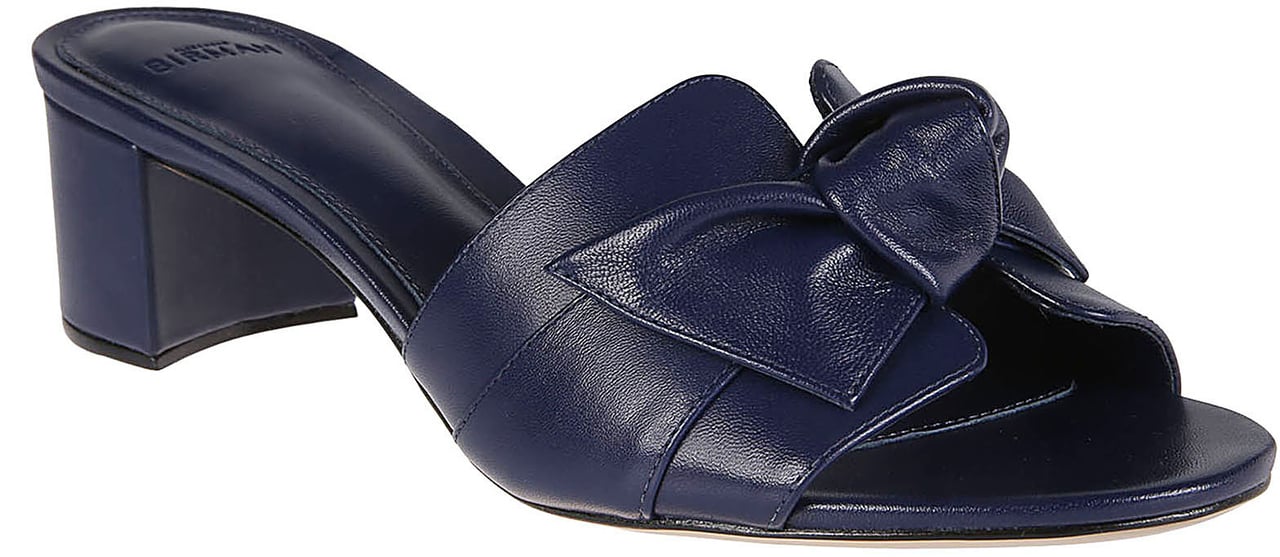 Alexandre Birman Maxi Clarita Block Mules Blue Blauw