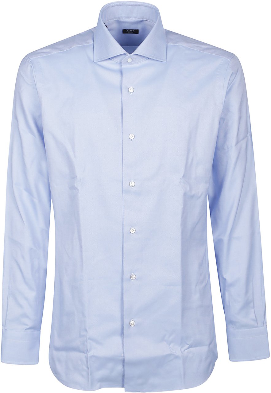Barba Napoli Long Sleeve Neck Shirt White Wit