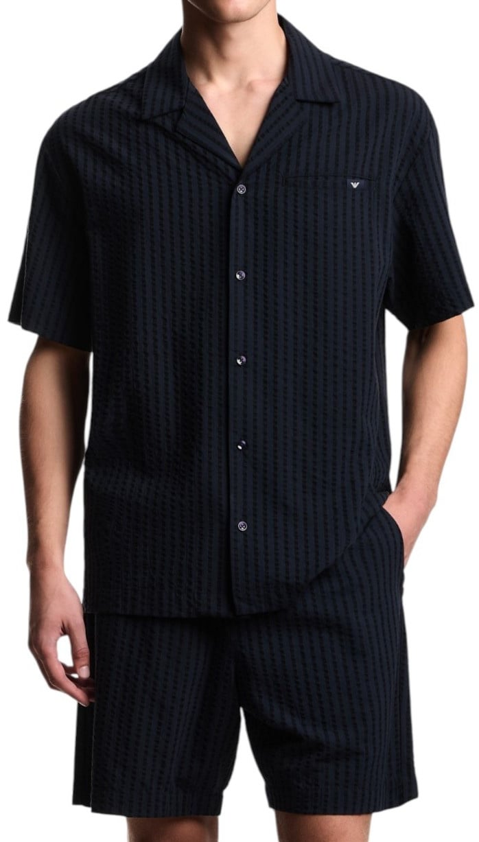 EA7 Heren Overshirt Blauw