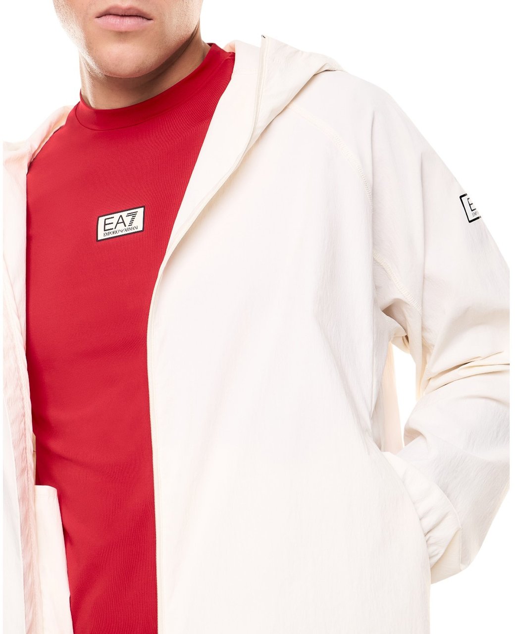 EA7 Heren Jas Wit