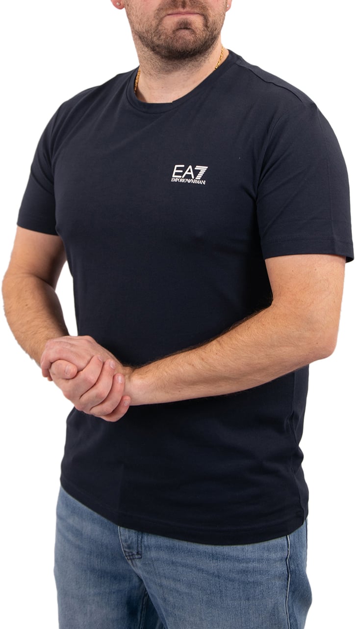 EA7 EA7 Small Logo Tee Blauw