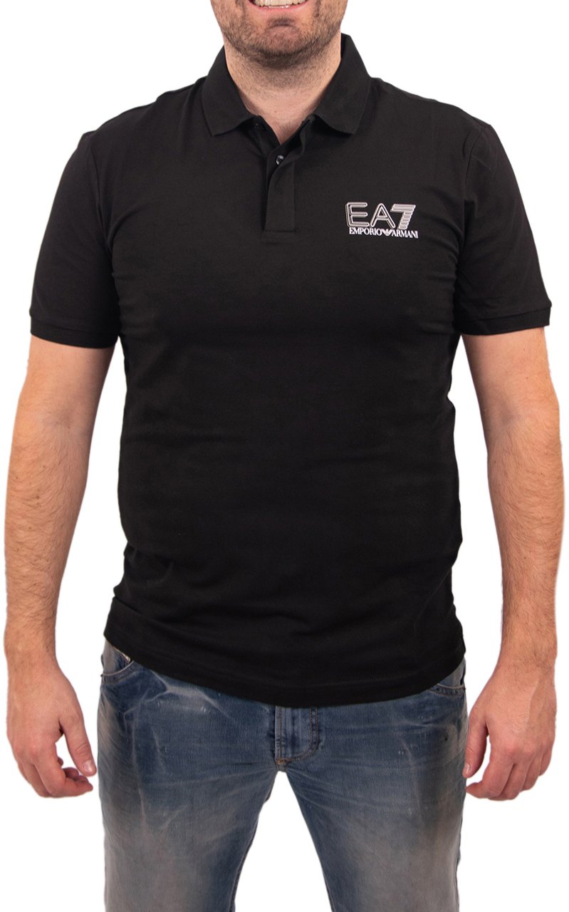 EA7 Visibility Polo Shirt Zwart