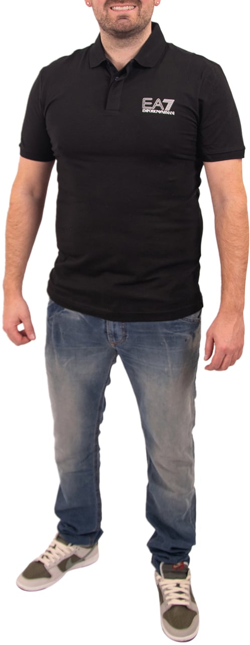 EA7 EA7 Visibility Polo Shirt Zwart