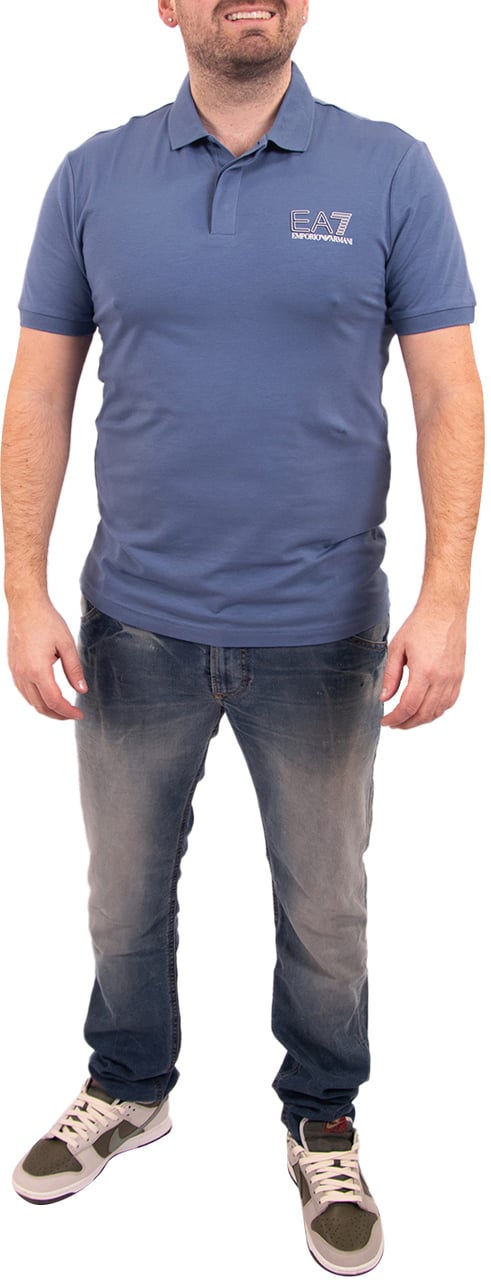EA7 Visibility Polo Shirt Blauw
