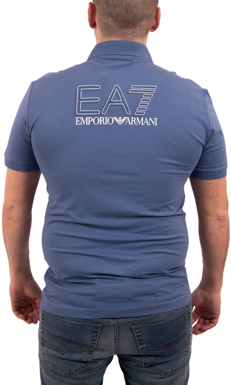 EA7 Visibility Polo Shirt Blauw