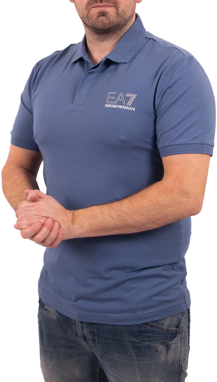 EA7 Visibility Polo Shirt Blauw