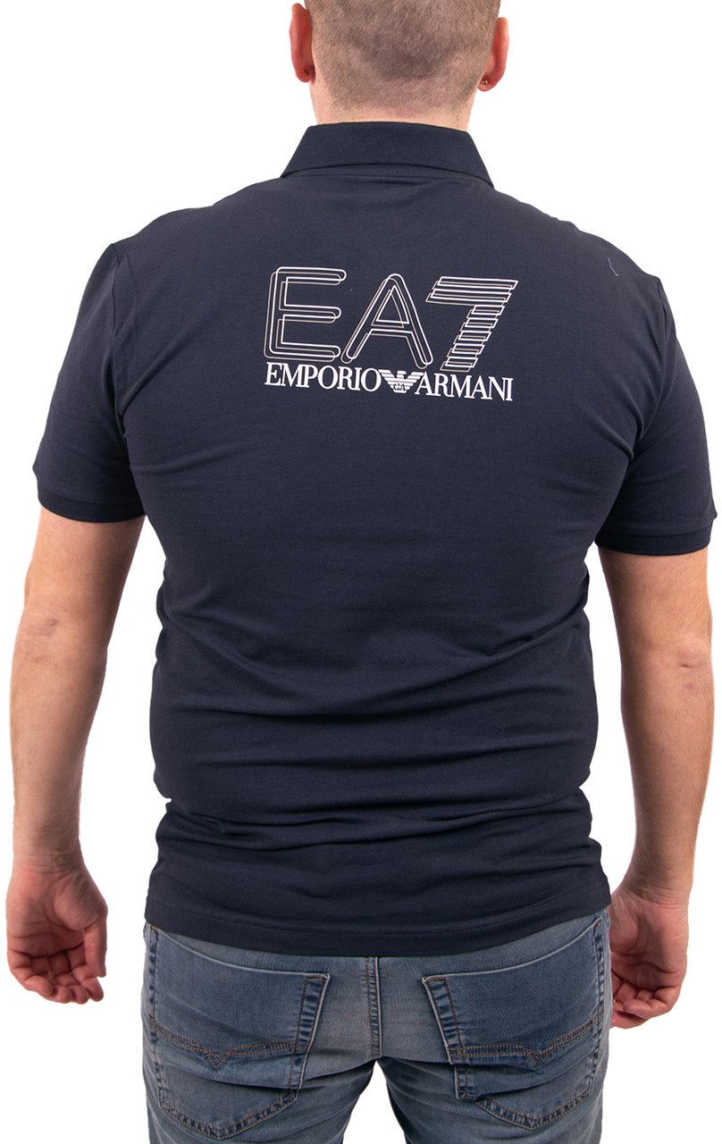 EA7 EA7 Visibility Polo Shirt Blauw