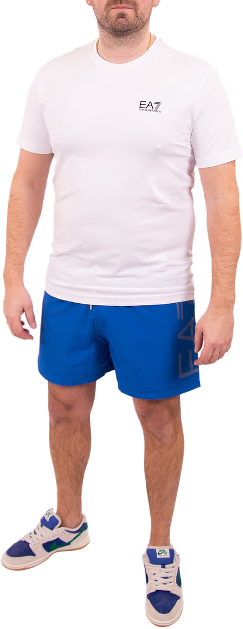 EA7 EA7 Swimming Trunk Oversize Logo Blauw