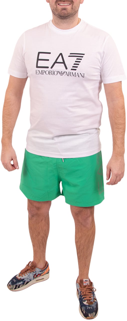 EA7 Swimming Trunk Oversize Logo Groen