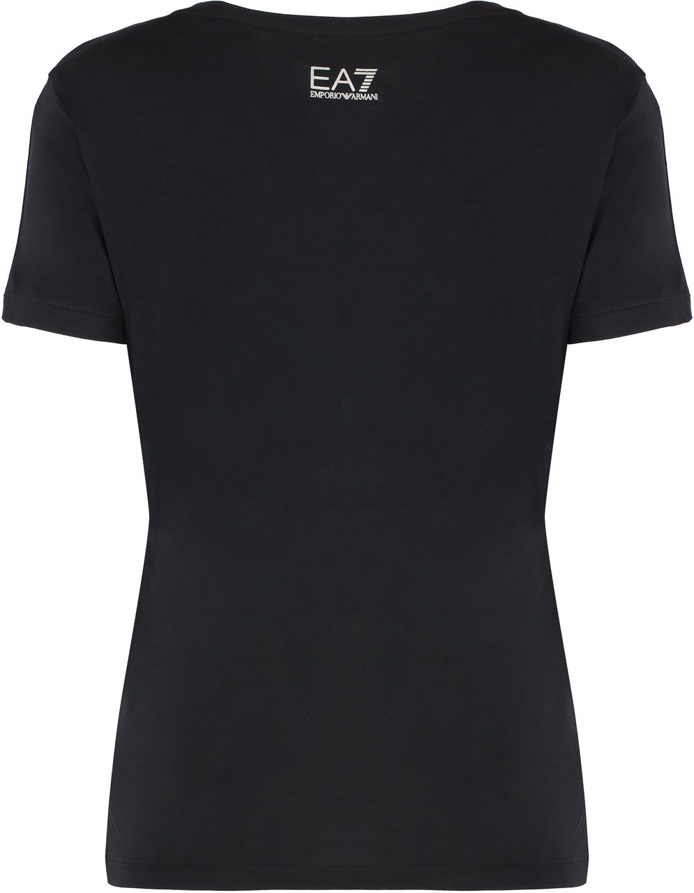 EA7 Viscose crew-neck T-shirt Zwart