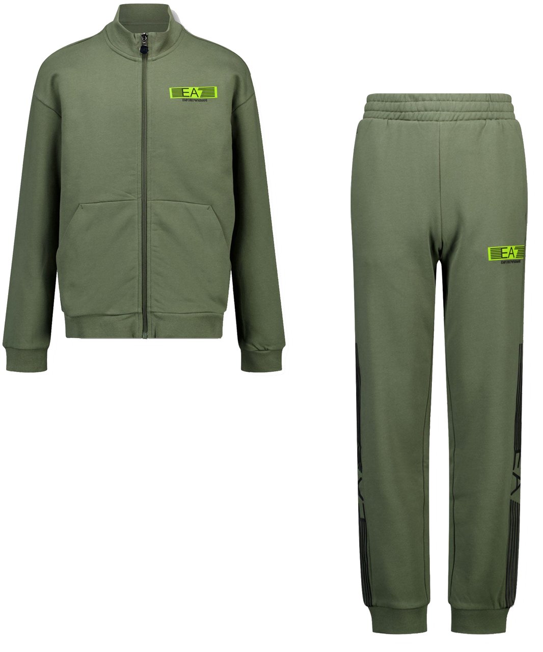 EA7 EA7 Kinder Jongens Joggingpak In Army Groen
