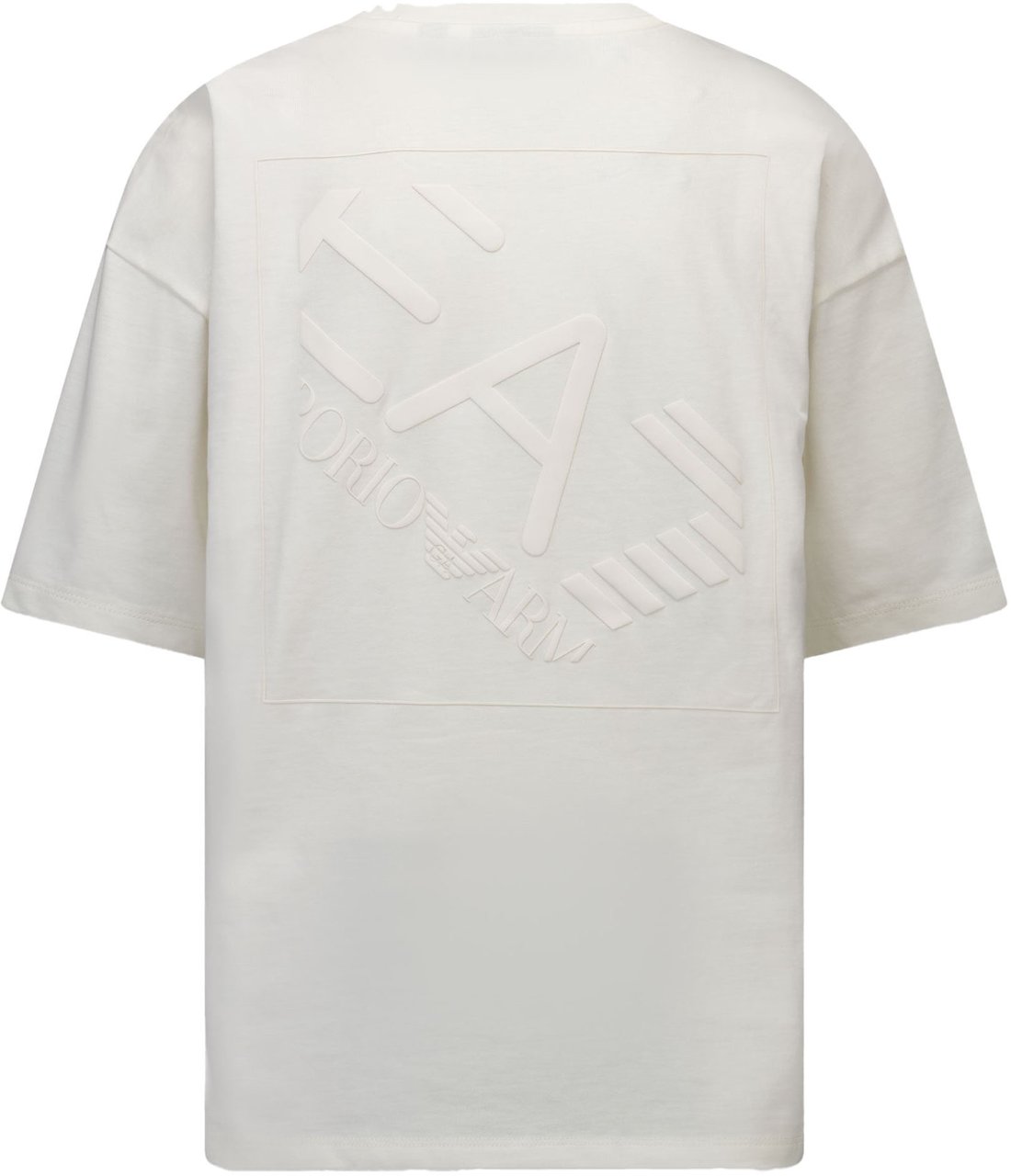 EA7 EA7 Kinder Jongens T-Shirt In Off White Wit