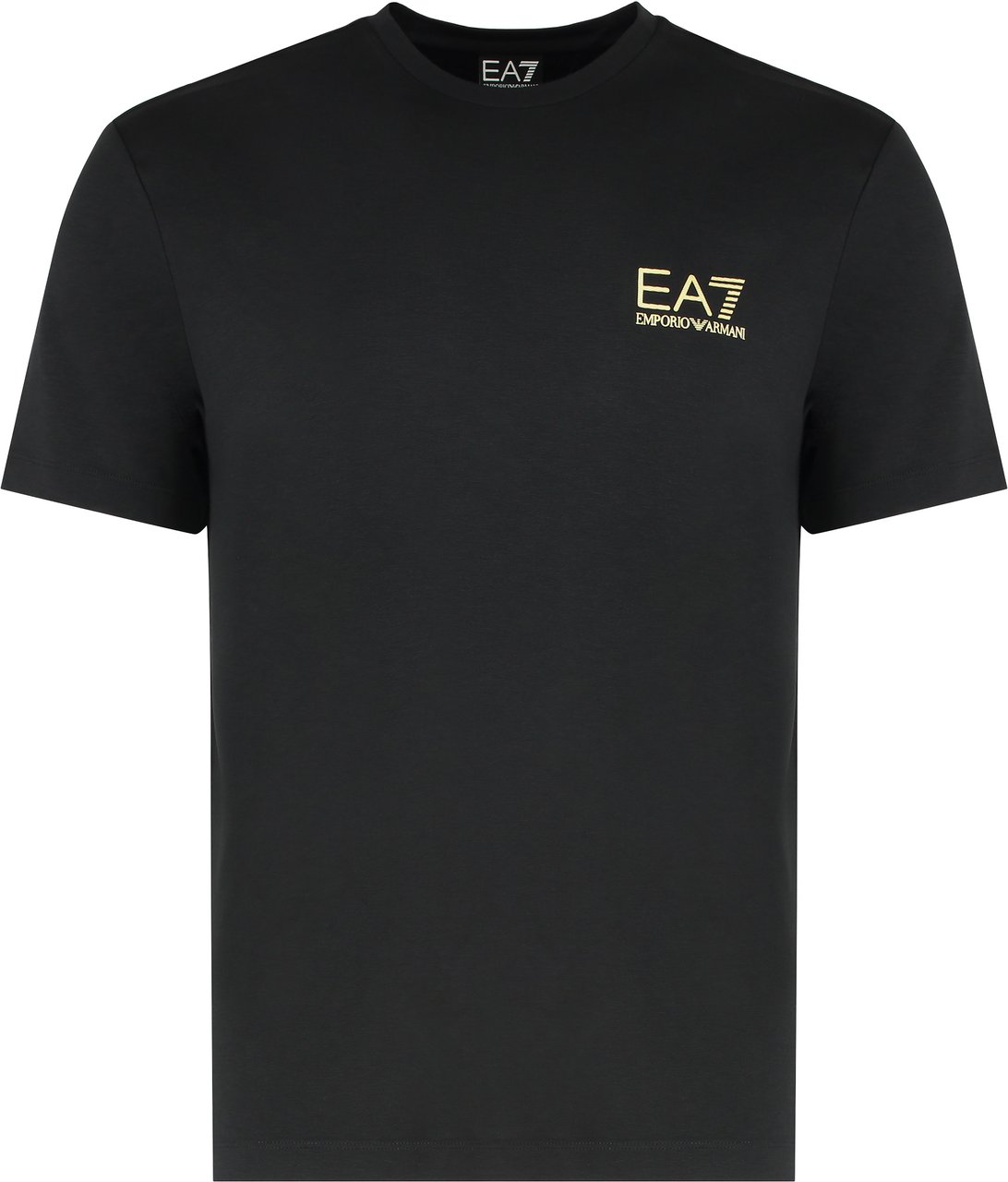 EA7 Logo print t-shirt Zwart