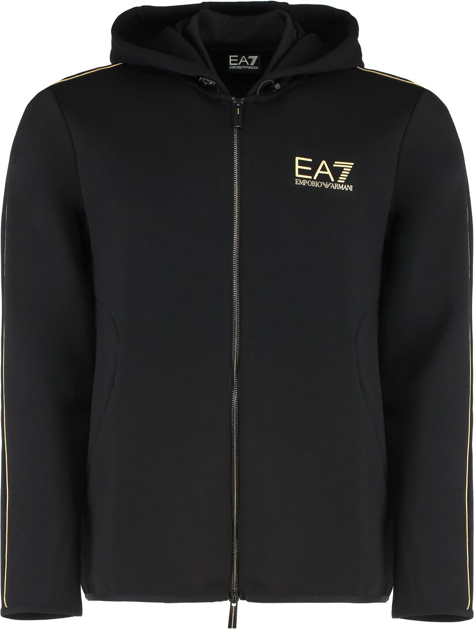 EA7 Full zip hoodie Zwart