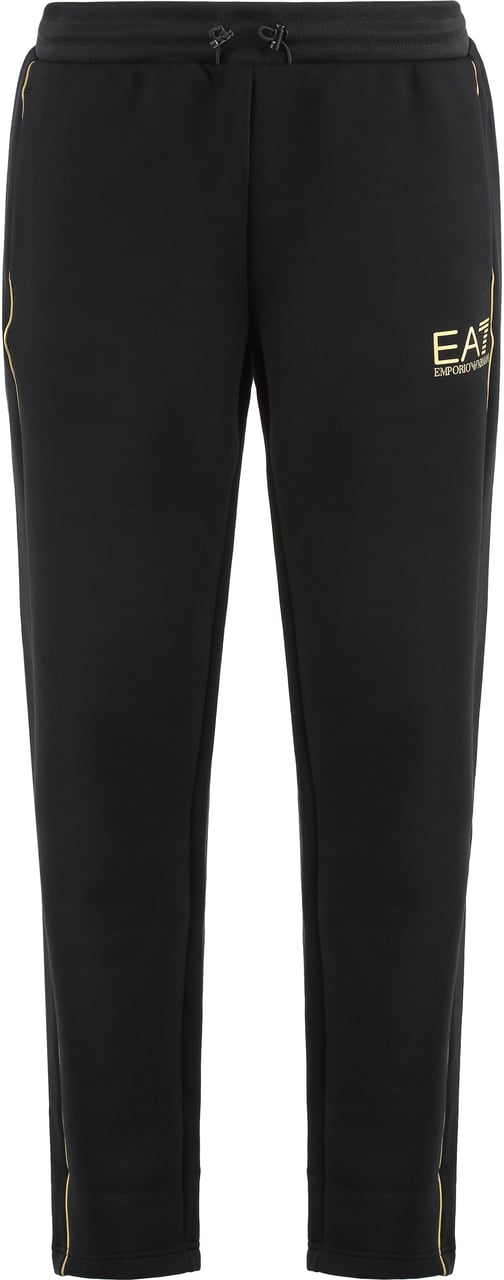 EA7 Soft Black Sports Pants Zwart