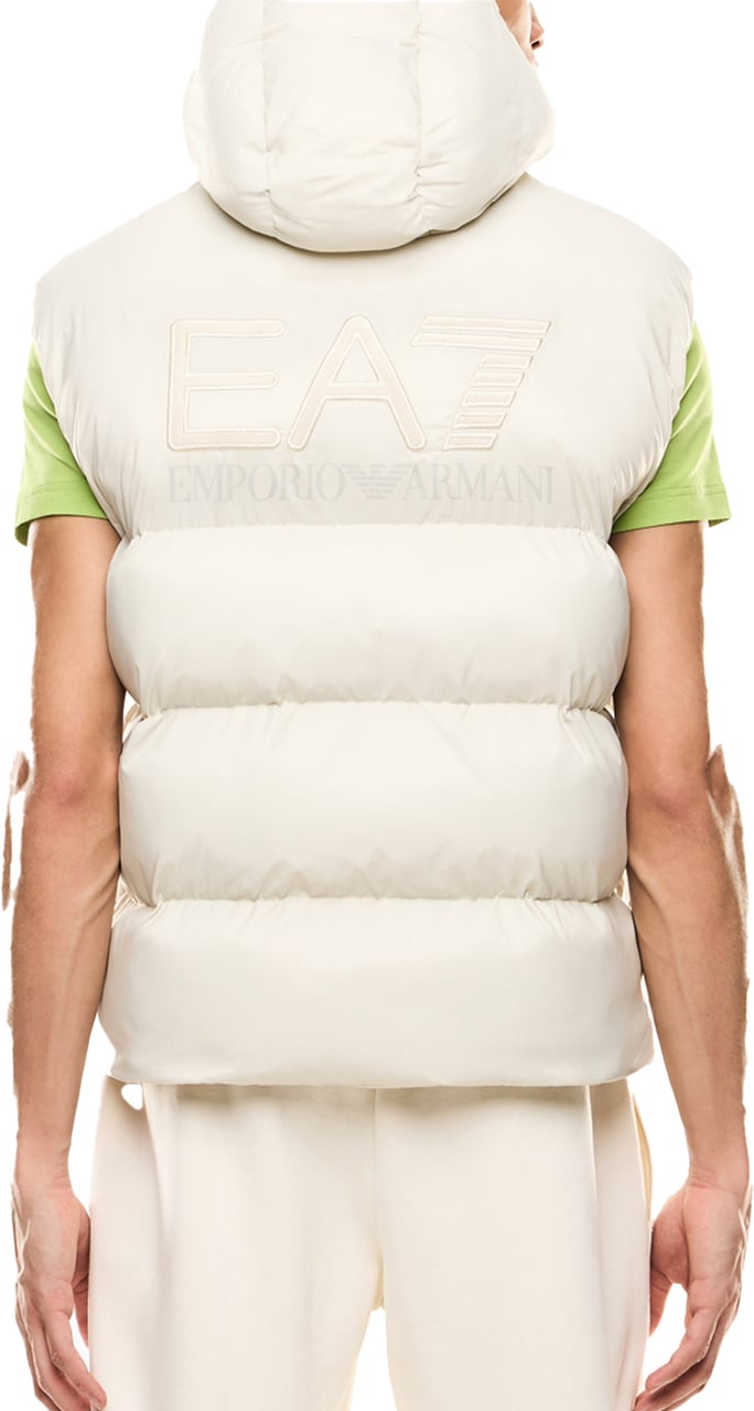 EA7 Coats Ivory Wit