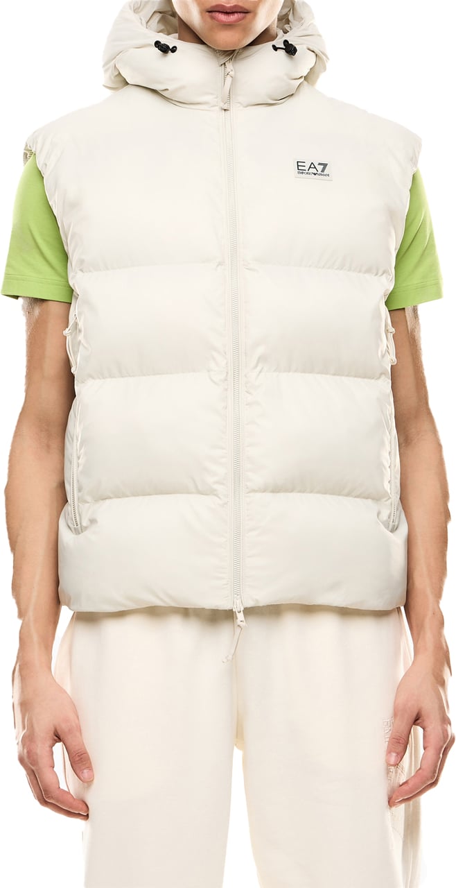EA7 Coats Ivory Wit