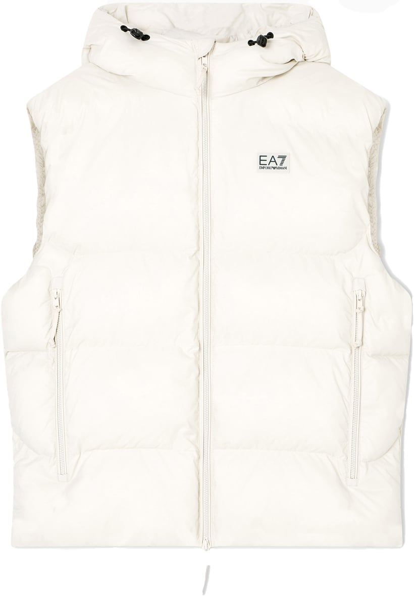 EA7 Coats Ivory Wit