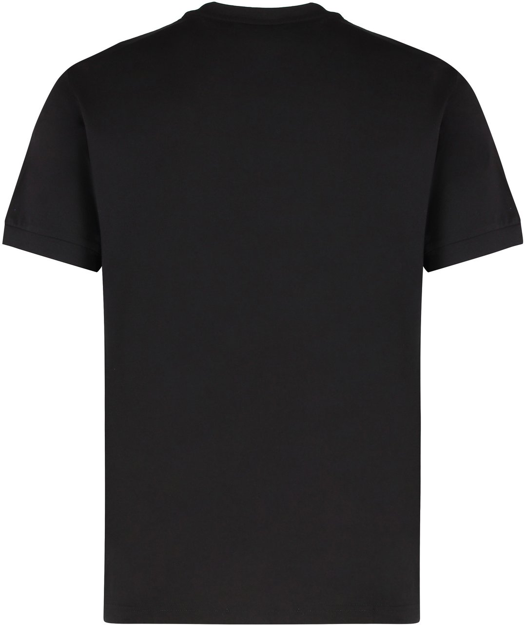 EA7 Cotton crew-neck T-shirt Zwart