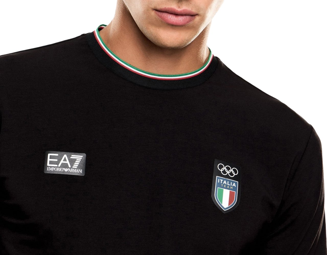 EA7 Capsul Olimpiadi Milano-cortina 2026  T.shirt Ea7 By Emporio Armani Zwart
