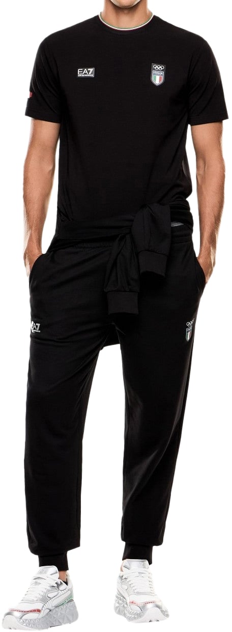 EA7 Capsul Olimpiadi Milano-cortina 2026  T.shirt Ea7 By Emporio Armani Zwart