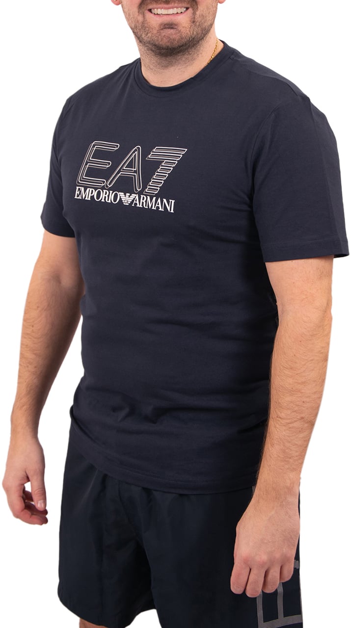 EA7 Visibility Tee Blauw