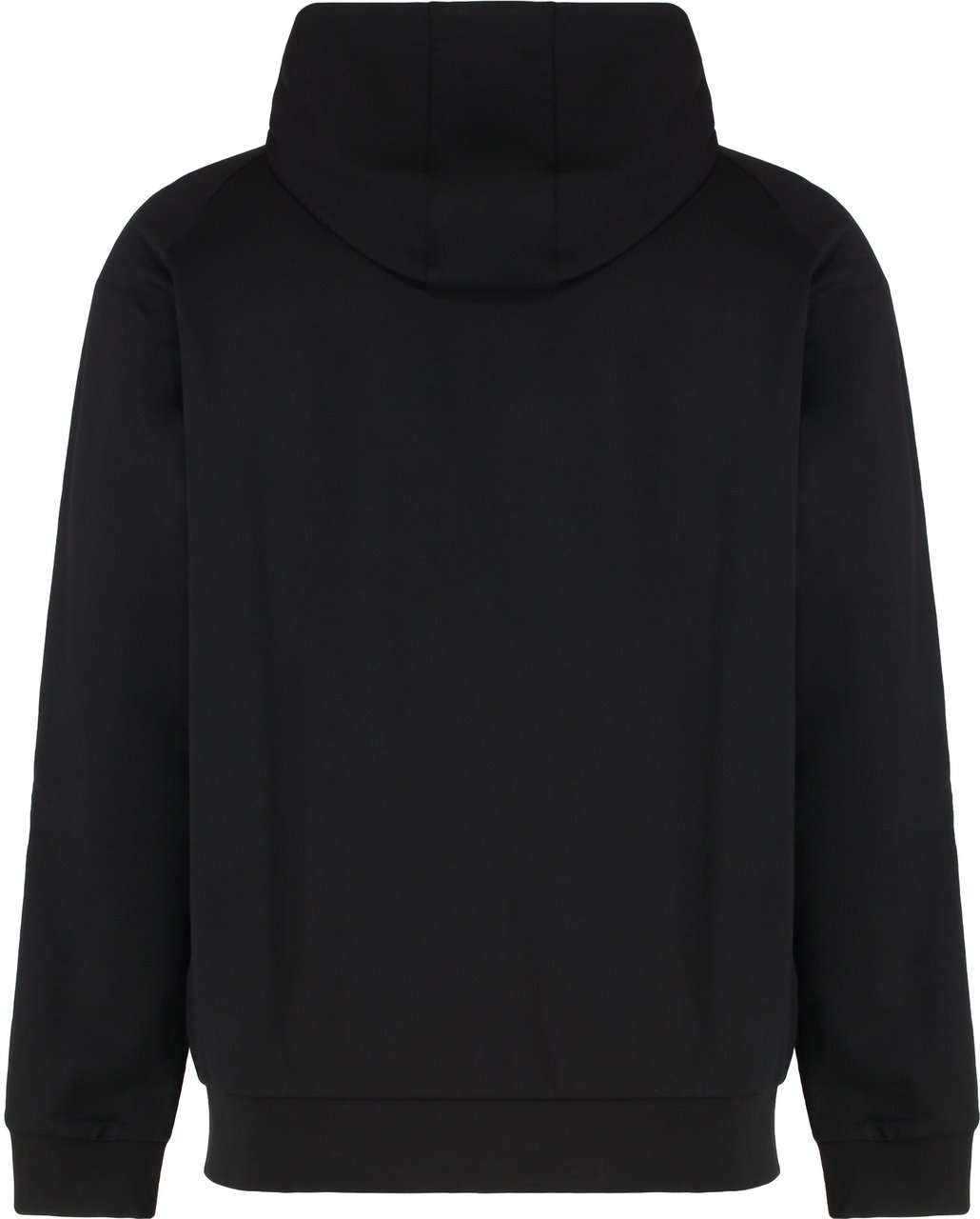EA7 Hooded sweatshirt with zip in cotton Zwart