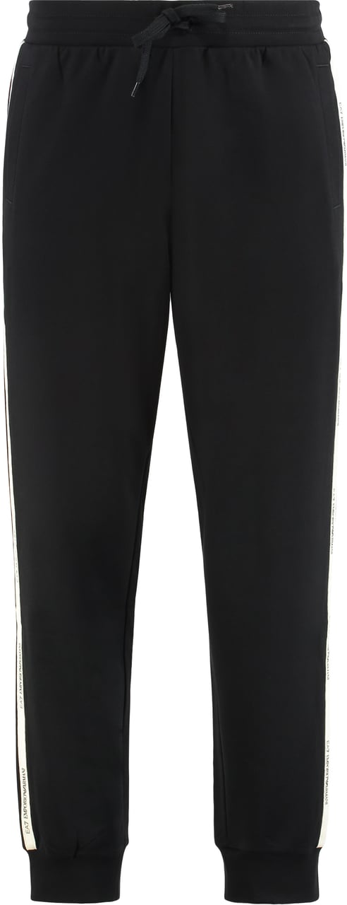 EA7 Track pants in cotton Zwart