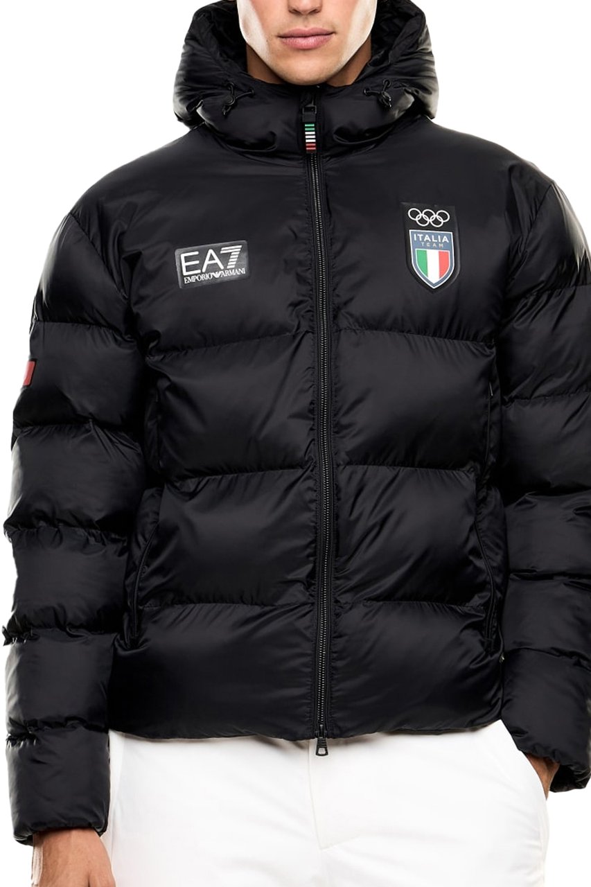 EA7 Coats Black Zwart
