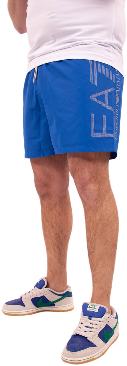 EA7 Swimming Trunk Oversize Logo Blauw