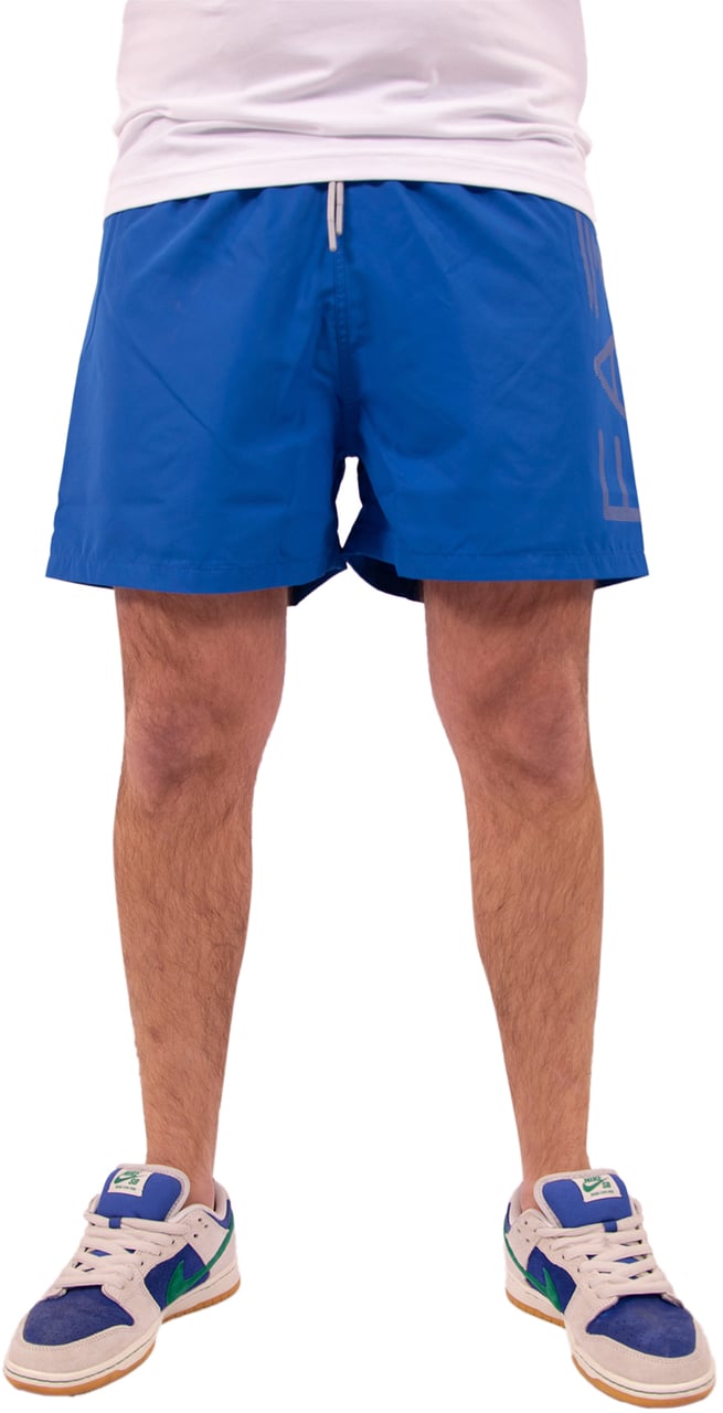 EA7 Swimming Trunk Oversize Logo Blauw