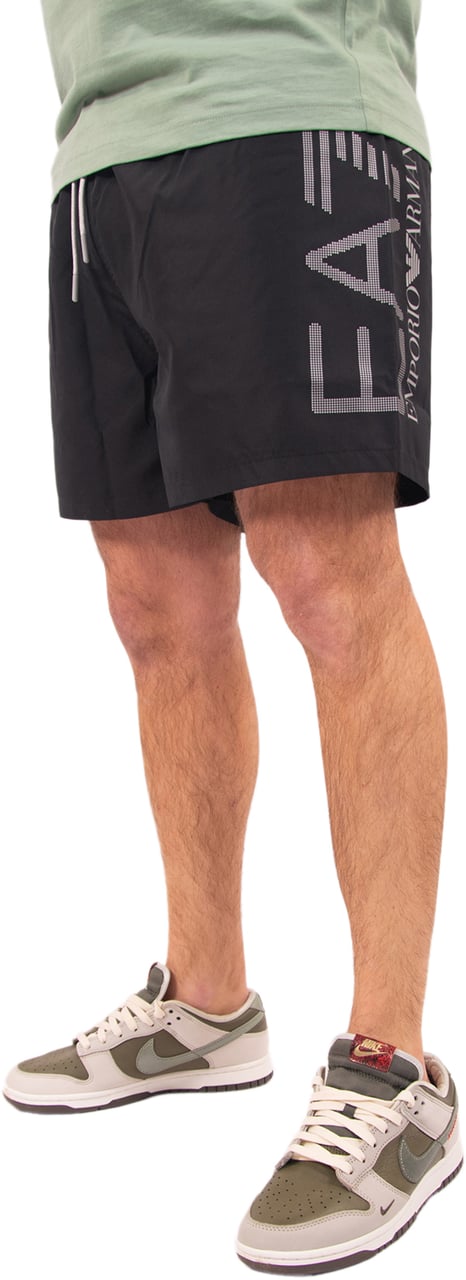 EA7 Swimming Trunk Oversize Logo Zwart