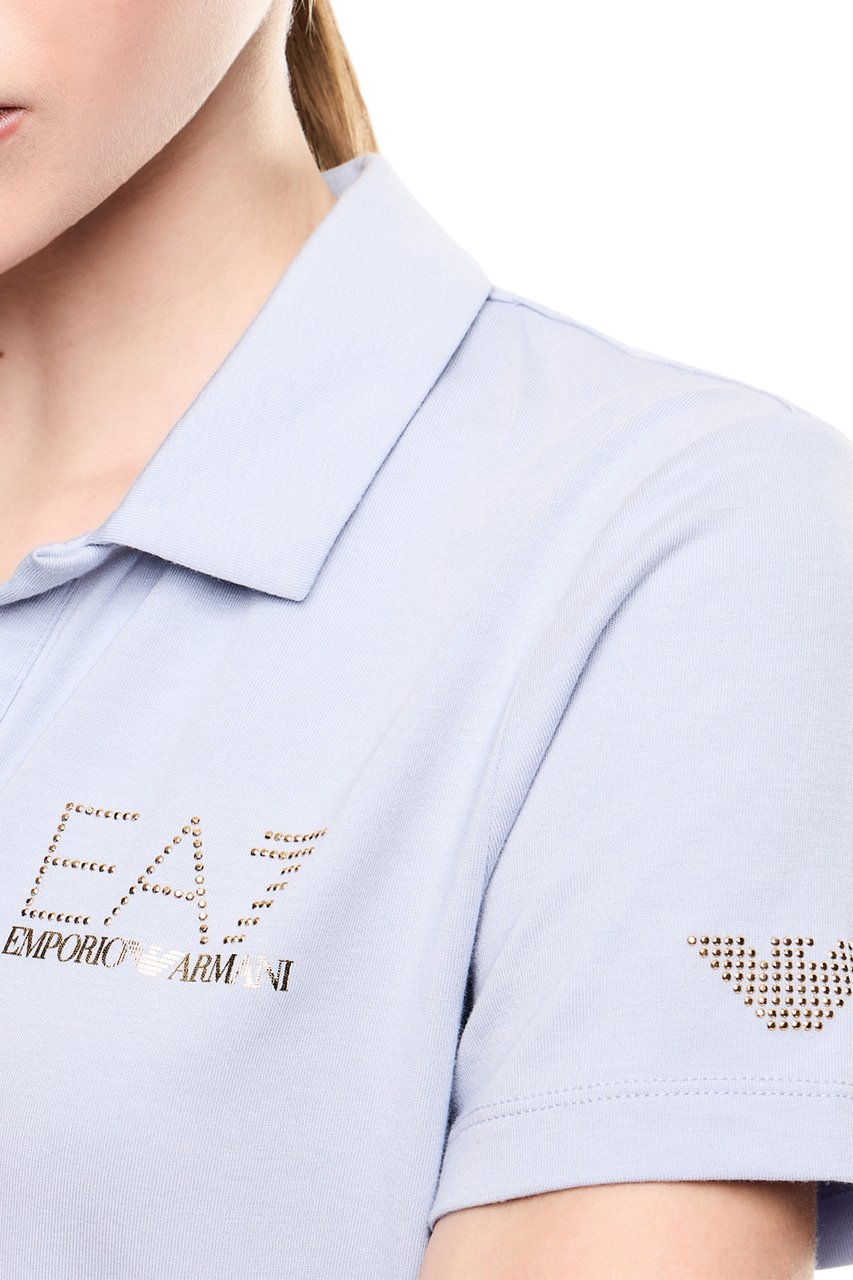 EA7 T-Shirts And Polos Zen Blue Lichtblauw