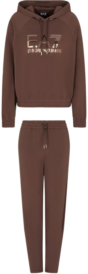 EA7 Trousers Cioccolato Bruin