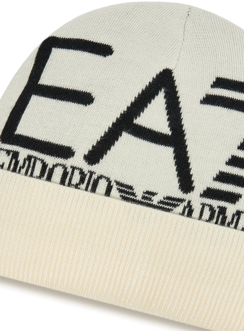EA7 Hats Vaniglia/Nero Wit