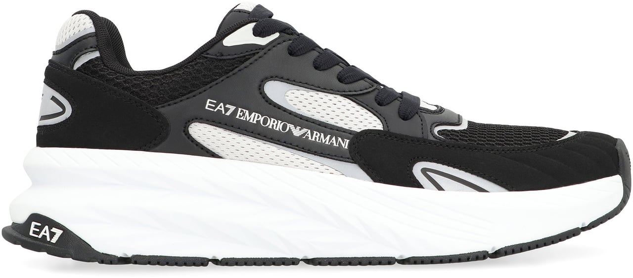 EA7 Mesh sneakers Zwart