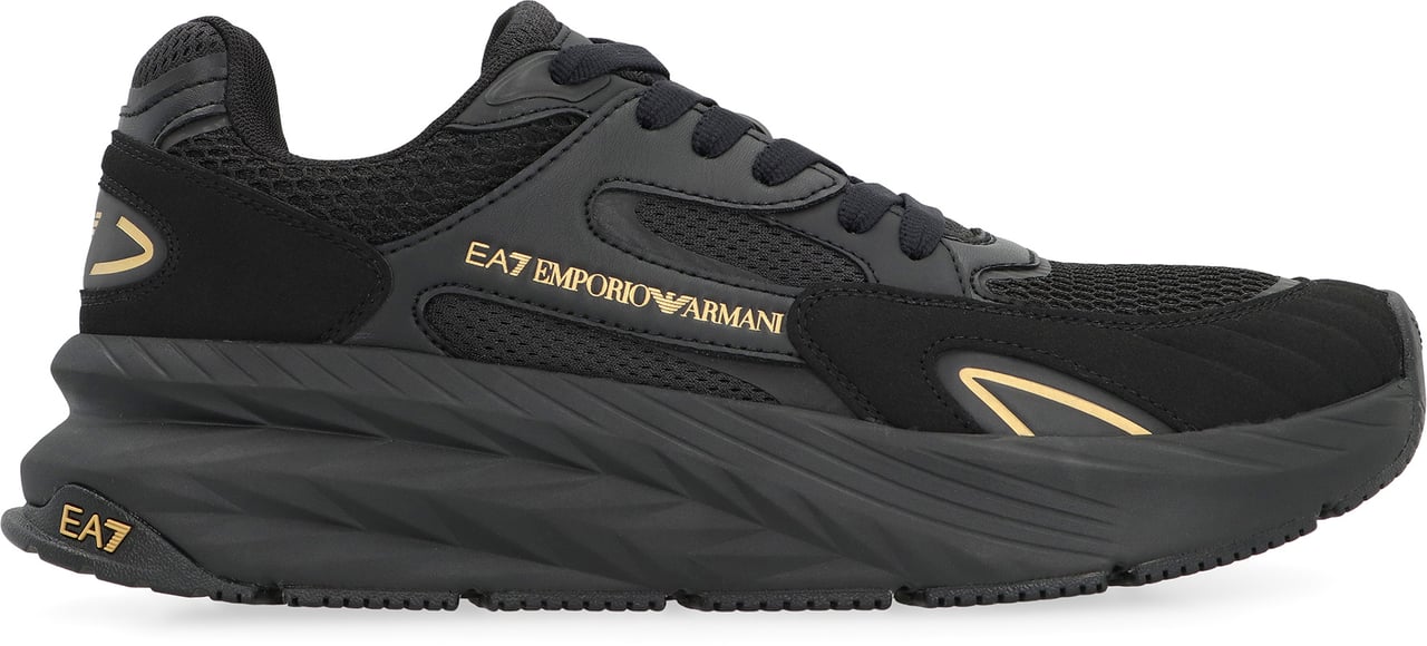 EA7 Mesh sneakers Zwart