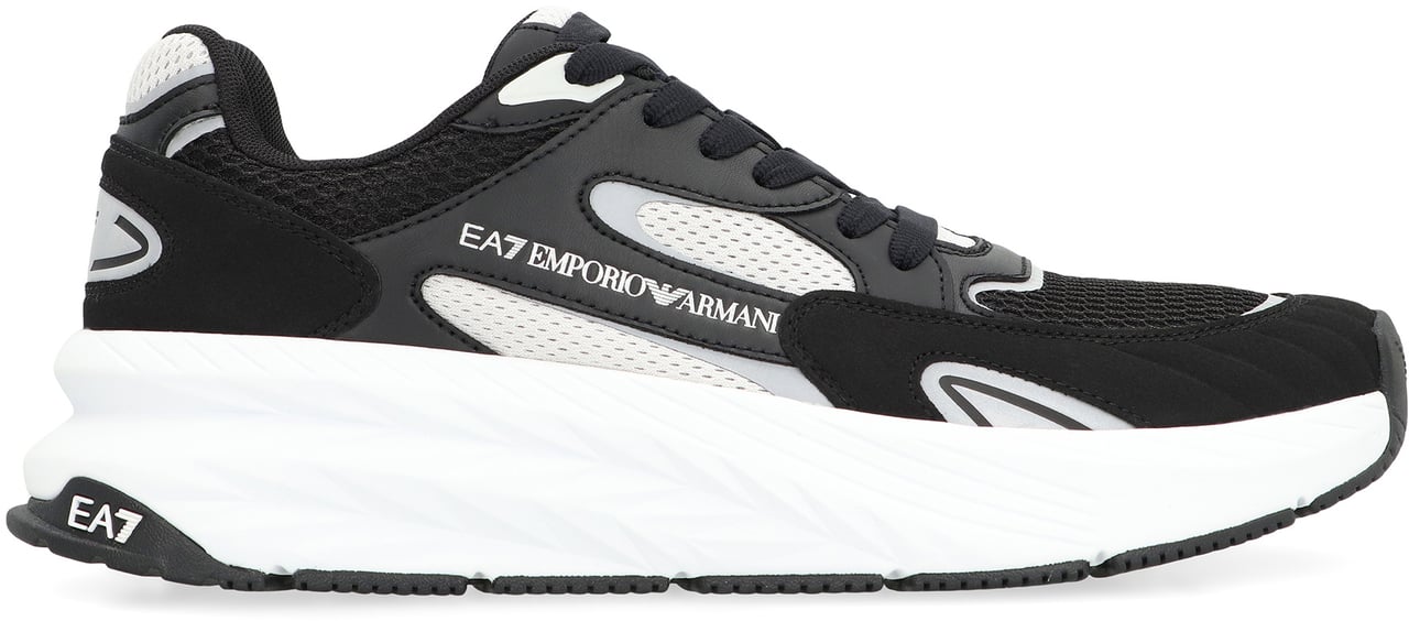 EA7 Mesh sneakers Zwart